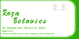 roza belovics business card